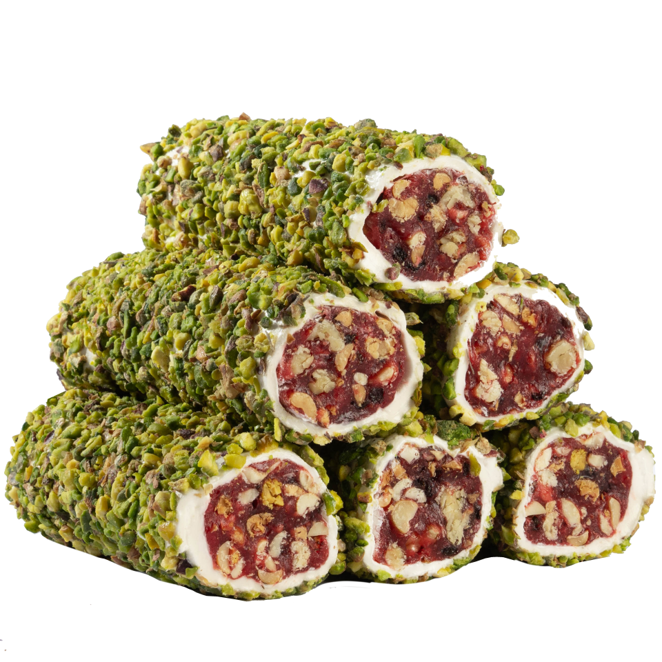 Fıstık Kaplamalı Nar Aromalı Lokum