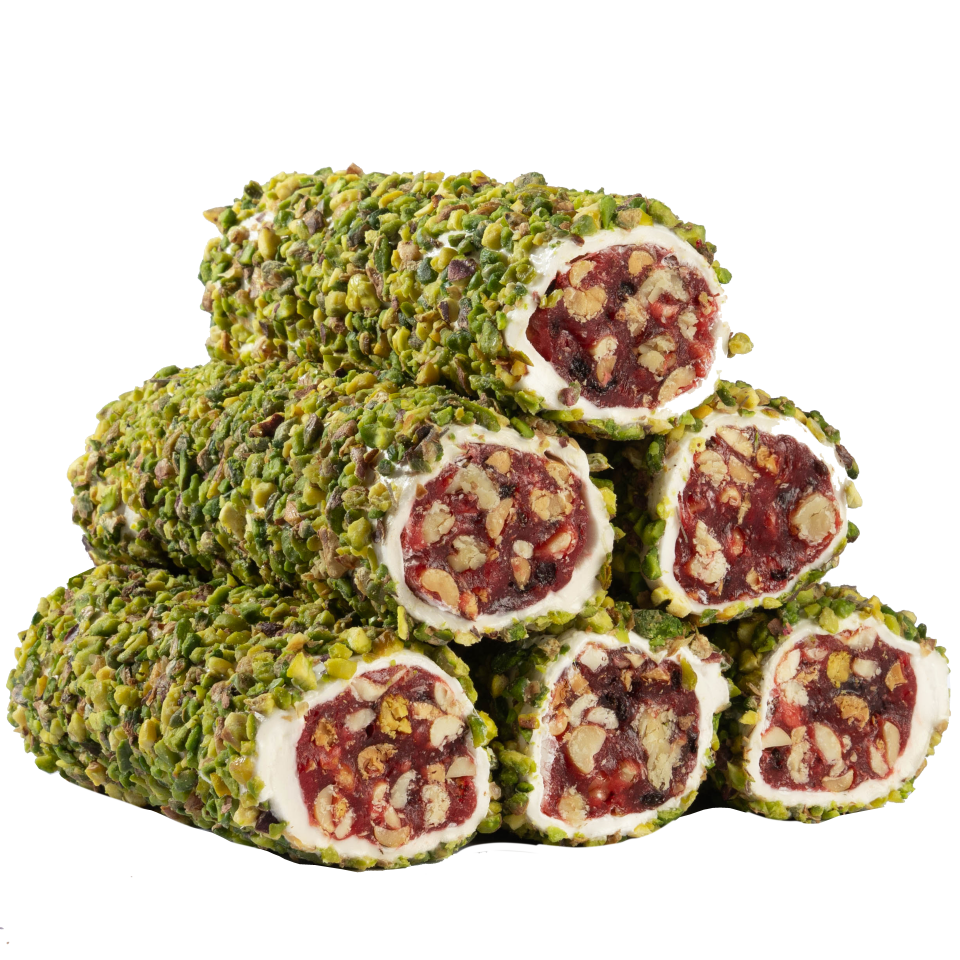 Fıstık Kaplamalı Nar Aromalı Lokum